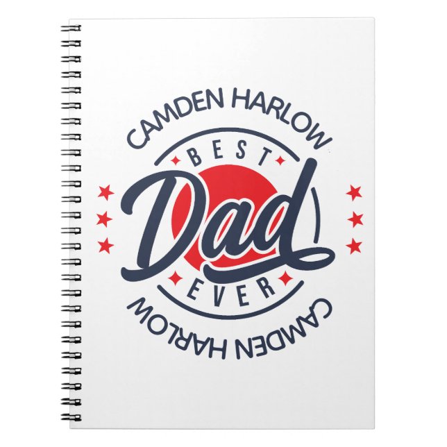 Bester Vater je Name Golf Progress Notizblock (Vorderseite)