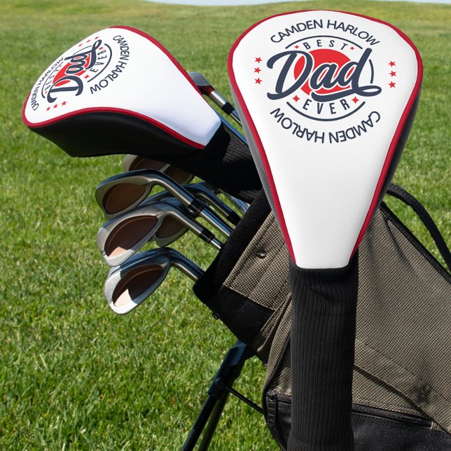 Bester Vater je Name Red White Blue Golf Headcover (Von Creator hochgeladen)