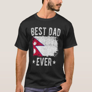 Bester Vater je Nepal Flagge Bester Nepalesischer T-Shirt