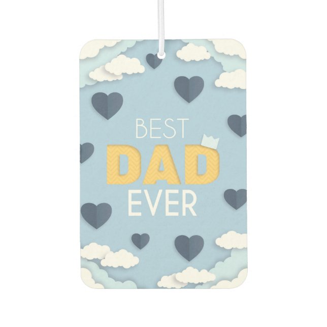 Bester Vater je Niedlicher Vatertag Autolufterfrischer (Vorderseite)