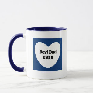 Bester Vater je Niedliches blaues Herz Tasse