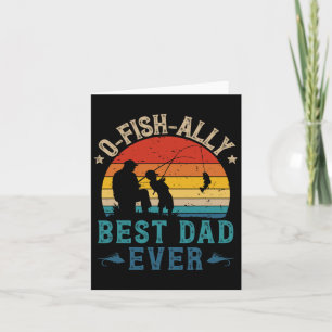 Bester Vater je Ofishally Sunset Fischer Karte