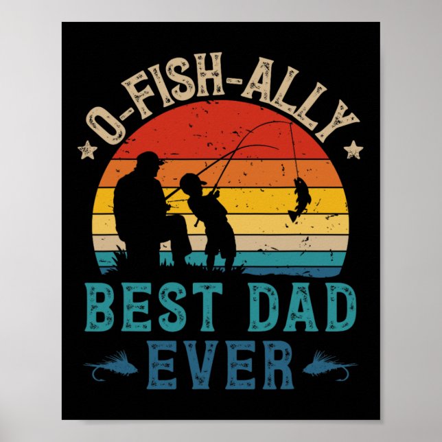 Bester Vater je Ofishally Sunset Fischer Poster (Vorne)