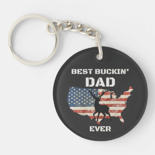 Bester Vater je Patriotic Deer Junting Vatertag Schlüsselanhänger