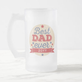 Bester Vater je Patriotic Stars Retro Foto Mattglastasse