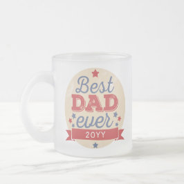 Bester Vater je Patriotic Stars Retro Foto Mattglastasse
