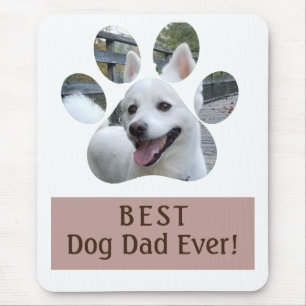 Bester Vater je Paw Print Foto Maus Pad Mousepad