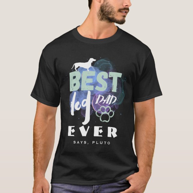 Bester Vater je Paw Wasserfarbe T-Shirt (Vorderseite)