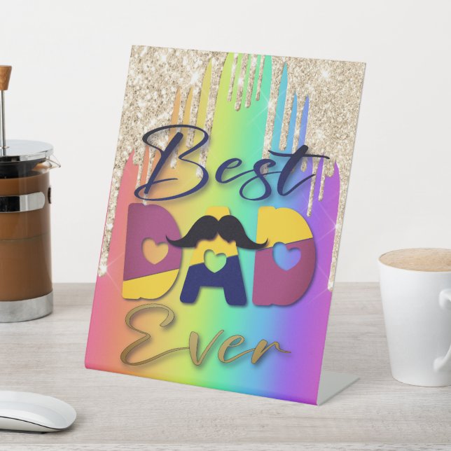 Bester Vater je Pedestal-Zeichen Sockelschild (In SItu)