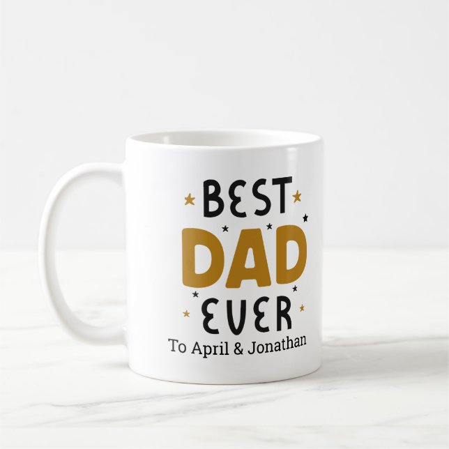 Bester Vater je Personalisiert Kaffeetasse (Links)