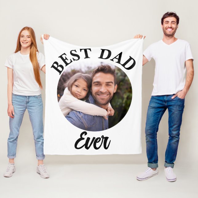 Bester Vater je Personalisierte Fotomodelle Fleecedecke (Beispiel)