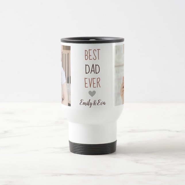 "Bester Vater je" Personalisierte Reiseumarmung Reisebecher (Mittel)