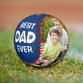 Bester Vater je Personalisierter Foto Name benutze Baseball