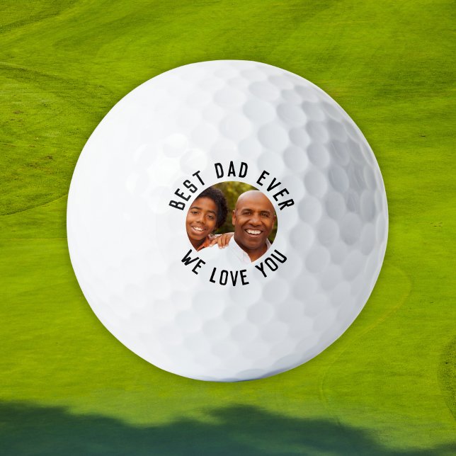 Bester Vater je - Personalisiertes Foto Golfball (Best Dad Ever – Personalized Photo Golf Balls
)