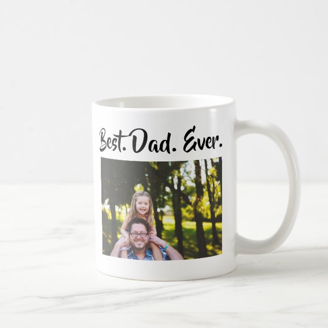 Bester Vater je Personalisiertes Foto Kaffee Tasse (Rechts)