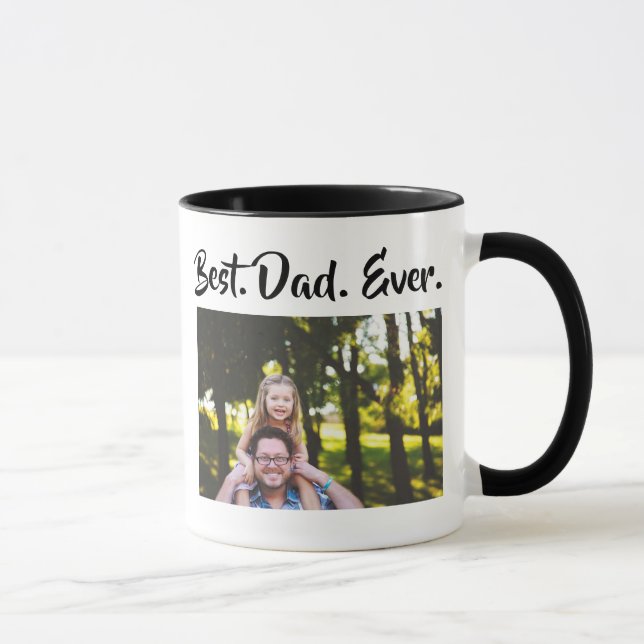 Bester Vater je Personalisiertes Foto Kaffee Tasse (Rechts)