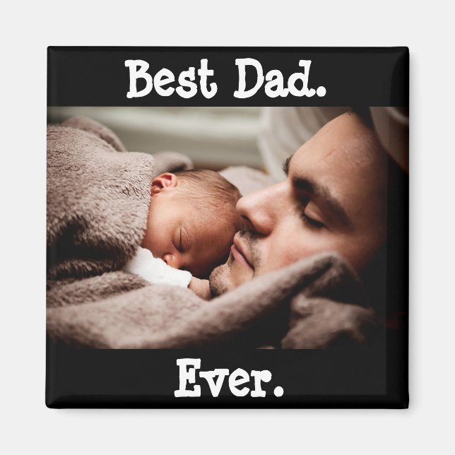 Bester Vater je Personalisiertes Foto Magnet (Vorne)