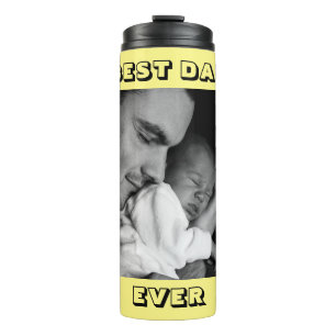 Bester Vater je PERSONALISIERTES FOTO Thermosbecher