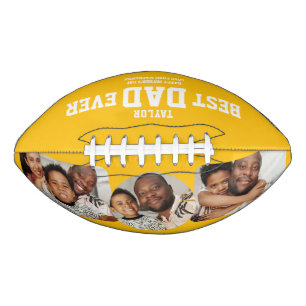 Bester Vater je Personalisiertes Foto und Text Football