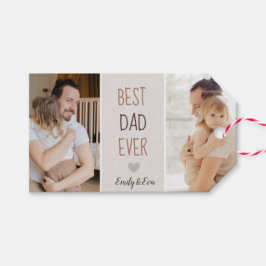 Bester Vater je" Personalisiertes Geschenk-Tag - B Geschenkanhänger