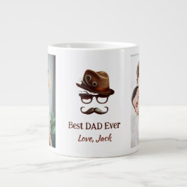 Bester Vater je - Personalisiertes Vatertagsgesche Jumbo-Tasse