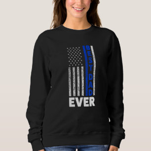 Bester Vater je Polizist Vater Amerikanische Flagg Sweatshirt