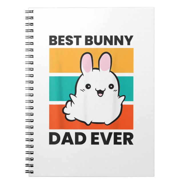 Bester Vater je Rabbit niedlicher Hase Notizblock (Vorderseite)