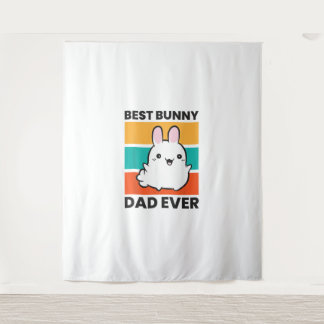 Bester Vater je Rabbit niedlicher Hase Wandteppich