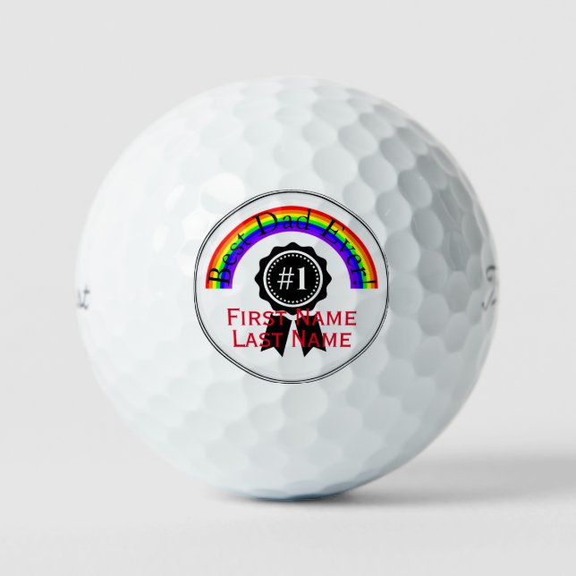 Bester Vater je Rainbow Golf Balls HAMbWG Golfball (Vorderseite)
