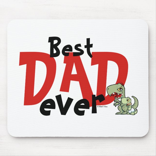 Bester Vater je Red Black Text Baby Boy Vater's Mousepad (Vorne)