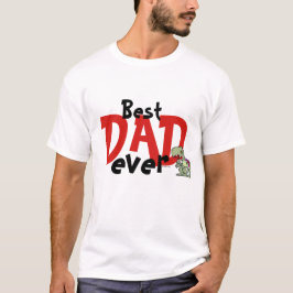 Bester Vater je Red Black Text Baby Girl Father T-Shirt