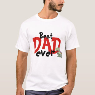 Bester Vater je Red Black Text Baby Girl Father T-Shirt
