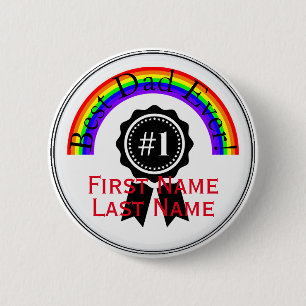 Bester Vater je Regenbogen-Button HAMbWG Button