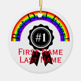 Bester Vater je Regenbogen Ornament HAMbWG