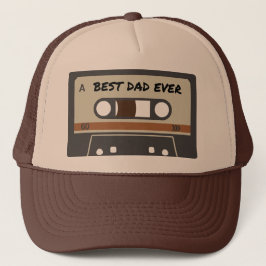 Bester Vater je Retro Mixtape Minimalistisch Truckerkappe