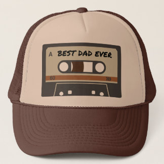 Bester Vater je Retro Mixtape Minimalistisch Truckerkappe