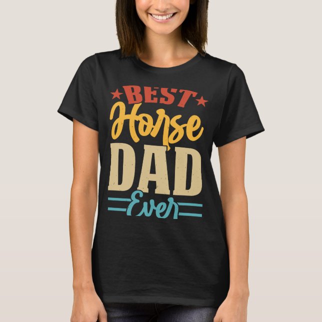 Bester Vater je Retro Vintag T-Shirt (Vorderseite)