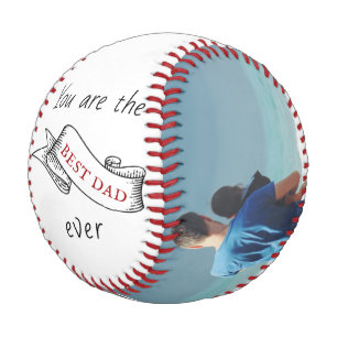 Bester Vater je Ribbon Vatertag FotoCollage Baseball