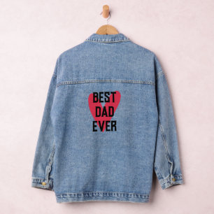 Bester Vater je rosa Herztag Vatertag Jeansjacke