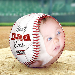 Bester Vater je Rote Typografie Rustikales Holz Mo Baseball