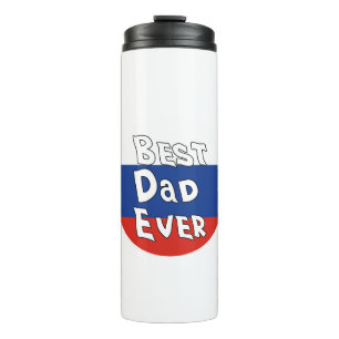 Bester Vater je Russland Flagge Thermosbecher