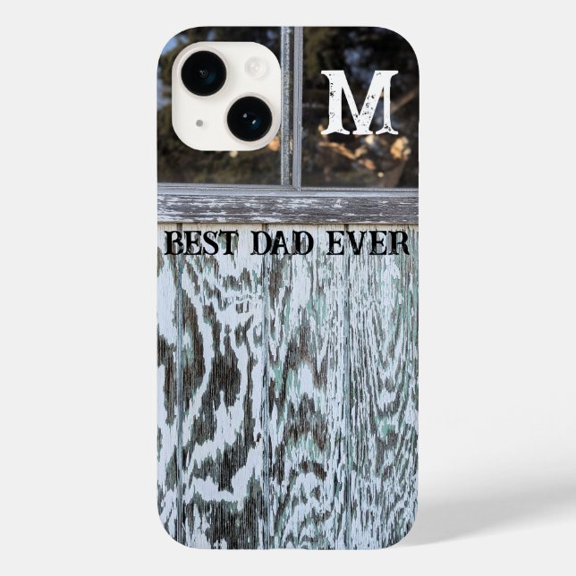 Bester Vater je rustikal bedrücktes Holz hinzufüge Case-Mate iPhone Hülle (Rückseite)