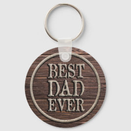 Bester Vater je Rustikal Burlap & Wood Schlüsselanhänger