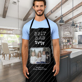 Bester Vater je Schwarz Benutzerdefiniertes Foto K Schürze
