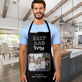 Bester Vater je Schwarz Benutzerdefiniertes Foto K Schürze