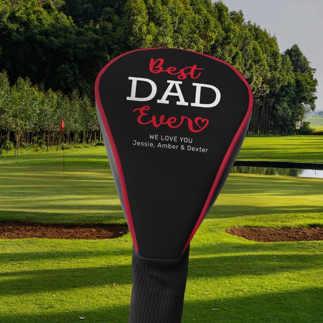 Bester Vater je schwarz rot Golf Headcover (Von Creator hochgeladen)