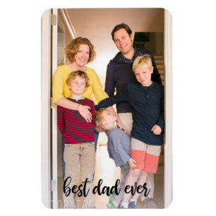 Bester Vater je Schwarz-Script-Vorlage Magnet