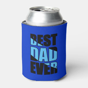 Bester Vater je schwarz und blau Dosenkühler