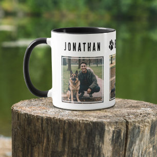 Bester Vater je Schwarz und Weiß 3 Foto Tasse
