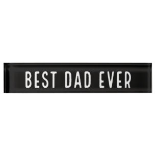 Bester Vater je  Schwarz und Weiß Namensplakette